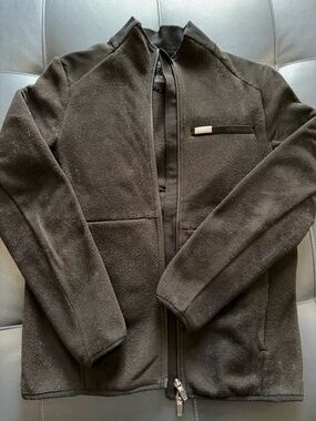 Figs XS Black Fleece Zip Jacket